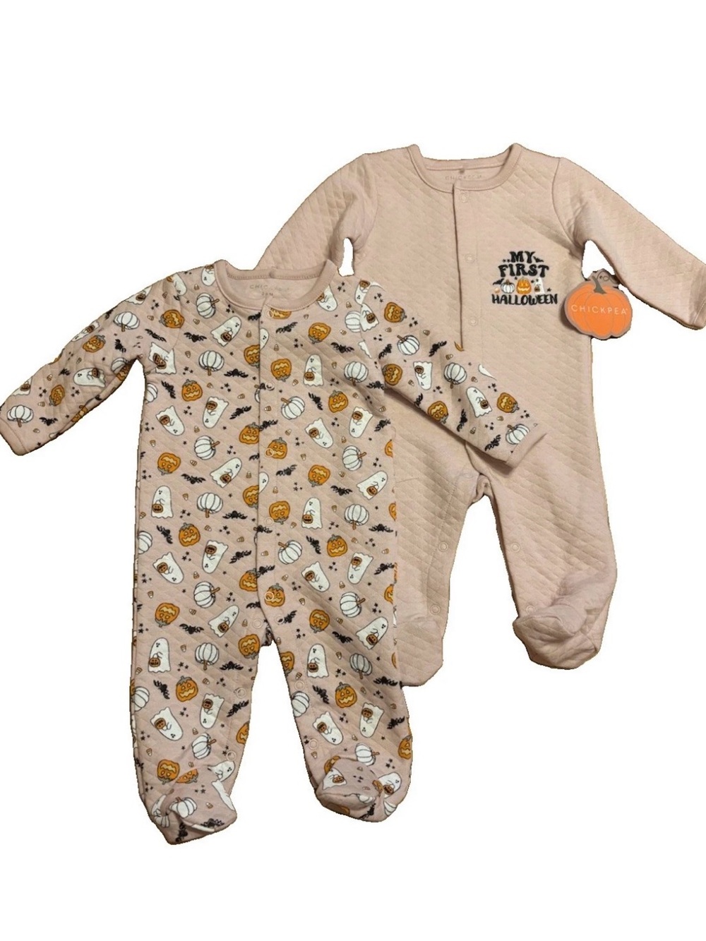 Chickpea Baby Girls 2-Pack “My First Halloween” Sleepers - 3/6 Months